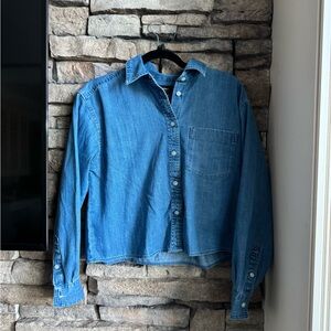 Banana Republic Denim Crop button down